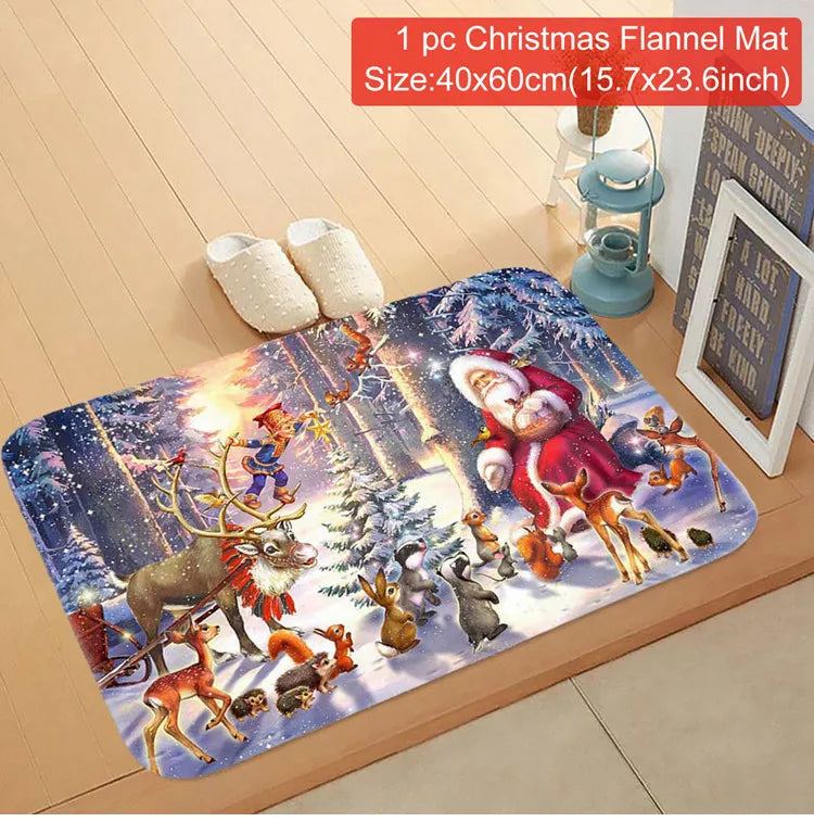 Santa Claus Christmas Door Mat – Outdoor Welcome Carpet for Home Entryway Décor (2025–2026 Edition)