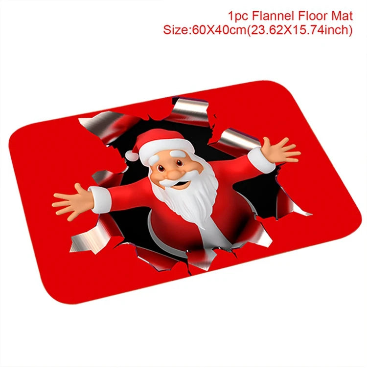 Santa Claus Christmas Door Mat – Outdoor Welcome Carpet for Home Entryway Décor (2025–2026 Edition)