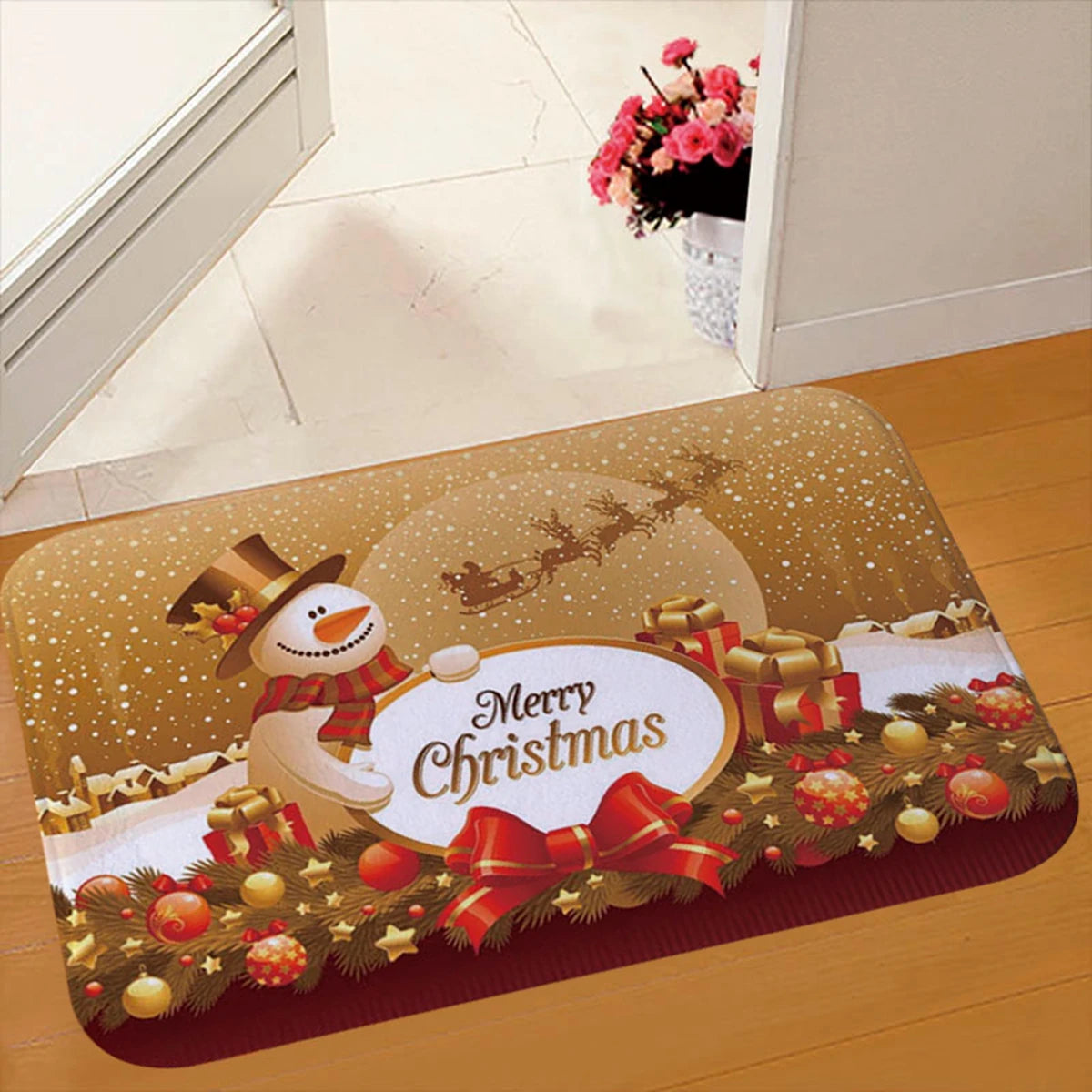 Santa Claus Christmas Door Mat – Outdoor Welcome Carpet for Home Entryway Décor (2025–2026 Edition)