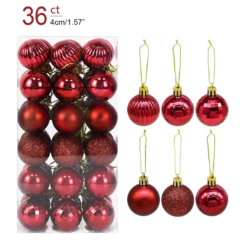 Christmas Ball Ornaments – 1 Box of Hanging Tree Pendants for Holiday Décor, Parties & Gifting (2025 Edition)