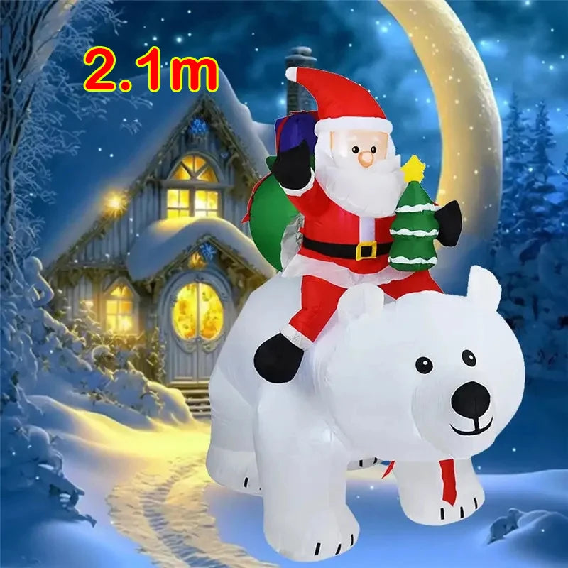 Christmas Inflatable Decoration with Built-In LED Lights – Polyester Ornament with UK Plug for Indoor & Outdoor Holiday Displays (2025 Edition)