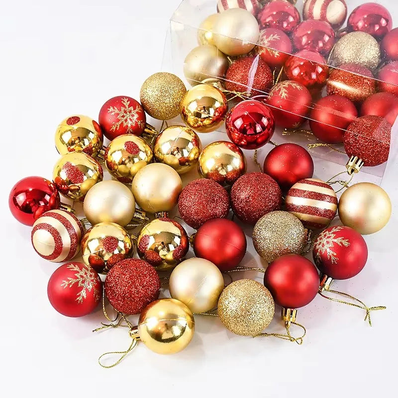 50-Piece Christmas Ball Ornaments – Boxed Hanging Tree Pendants for Holiday Décor, Parties & Gifting (2025 Edition)