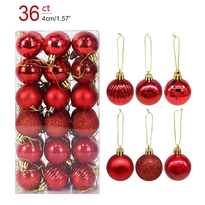 Christmas Ball Ornaments – 1 Box of Hanging Tree Pendants for Holiday Décor, Parties & Gifting (2025 Edition)
