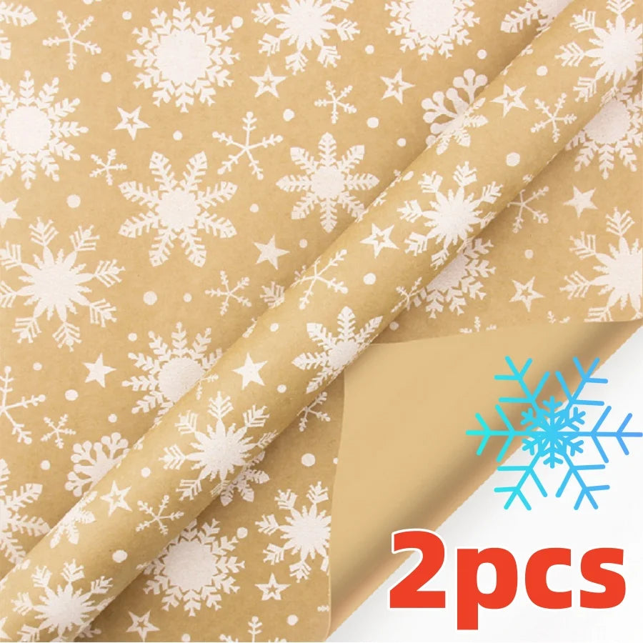 Christmas Gift Wrapping Paper Roll β Snowflake & Tree Pattern (16.9" Γ 590") Eco-Friendly Holiday Packaging for Presents (2025 Edition)