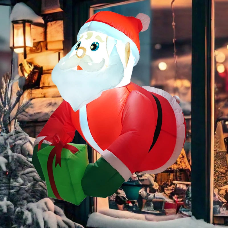 2025 LED Santa Inflatable – Climbing Christmas Decoration for Outdoor Festive Displays