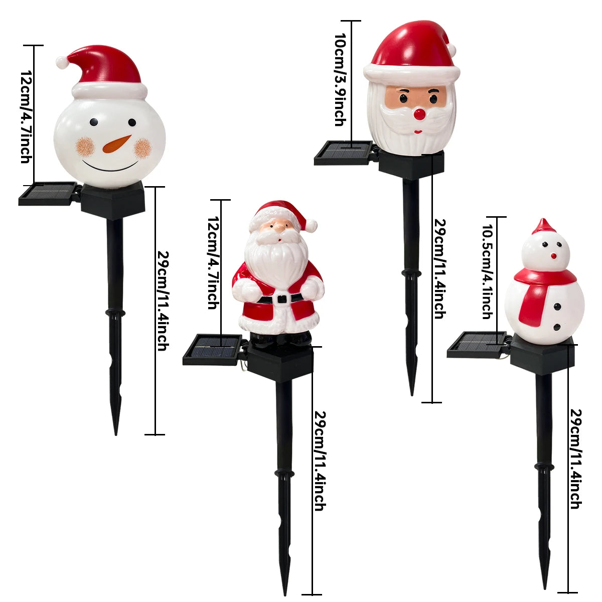 Solar-Powered Santa & Snowman Garden Light – Waterproof Christmas Lawn Stake for Outdoor Décor (2025 Edition)