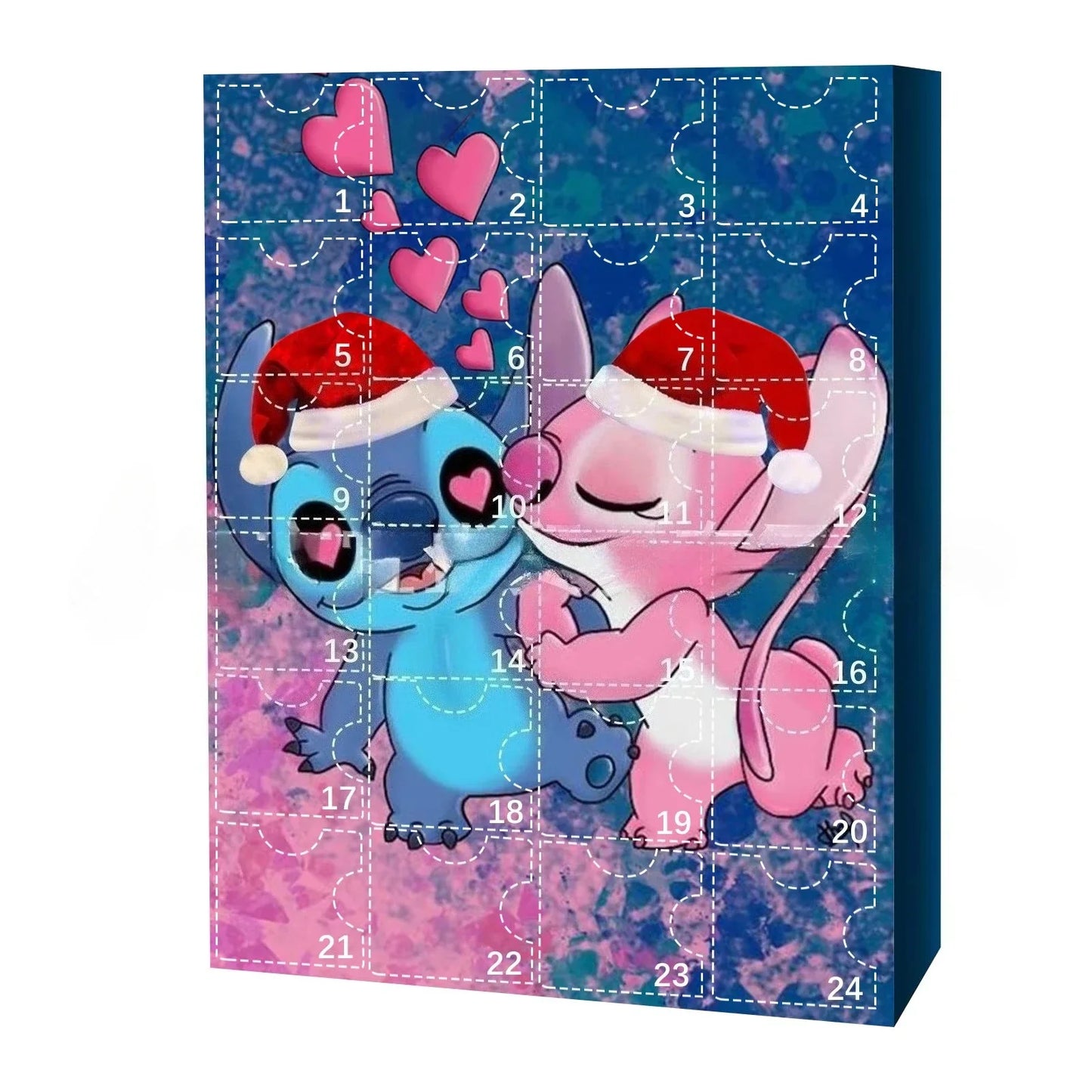 Cartoon Advent Calendar– 24-Day Countdown Resin Gift with Stitch & Santa Designs for Christmas & New Year (2025 Edition)
