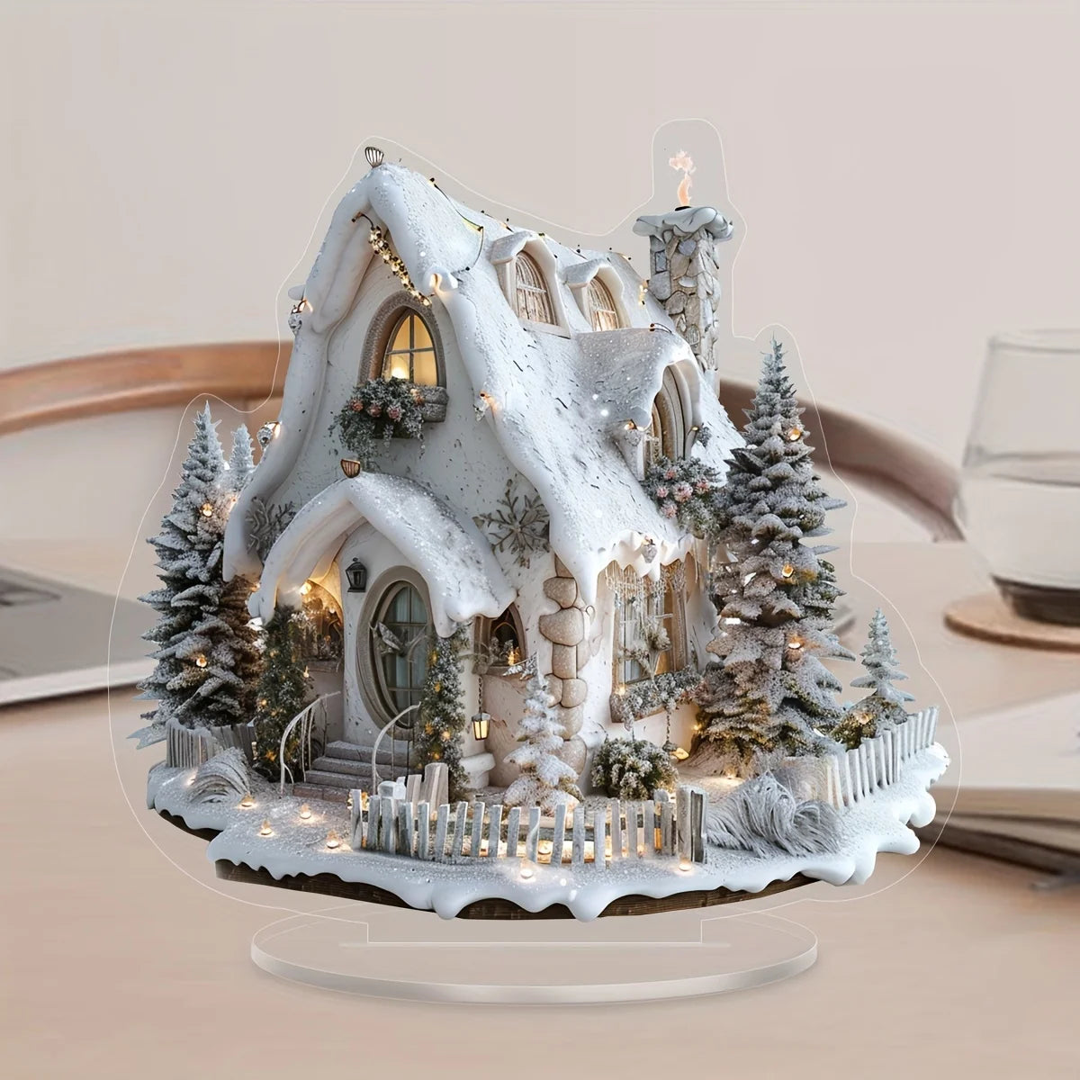 Bohemian Christmas Desktop Ornament – 2D Acrylic Festival Decoration for Bedroom & Seasonal Gifting (2025 Edition)