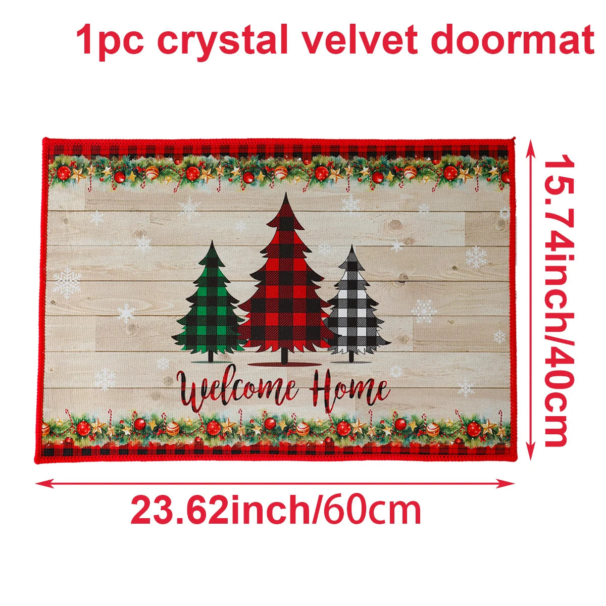 Santa Claus Christmas Door Mat – Outdoor Welcome Carpet for Home Entryway Décor (2025–2026 Edition)