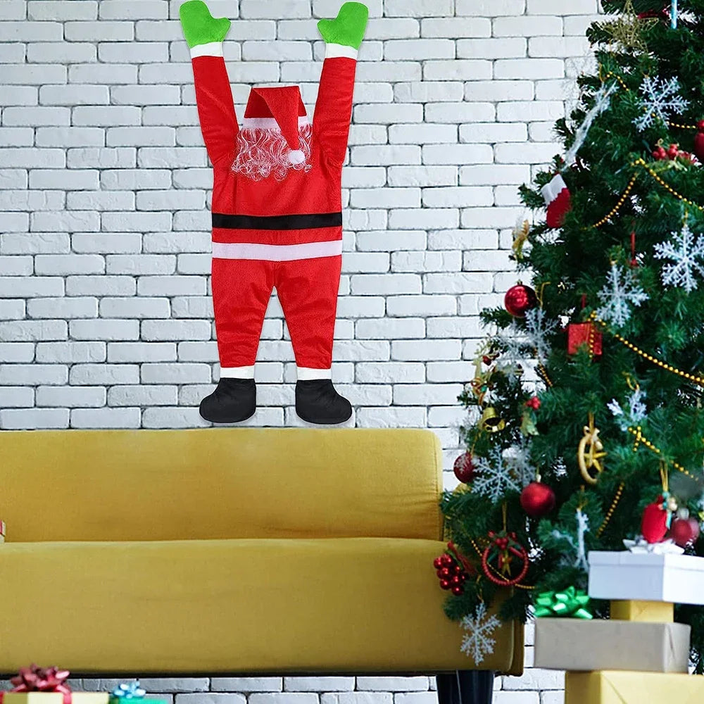 Climbing Santa Claus Decoration – Plush Window & Outdoor Display with Adhesive Tape for Creative Holiday Styling (2025 Edition)