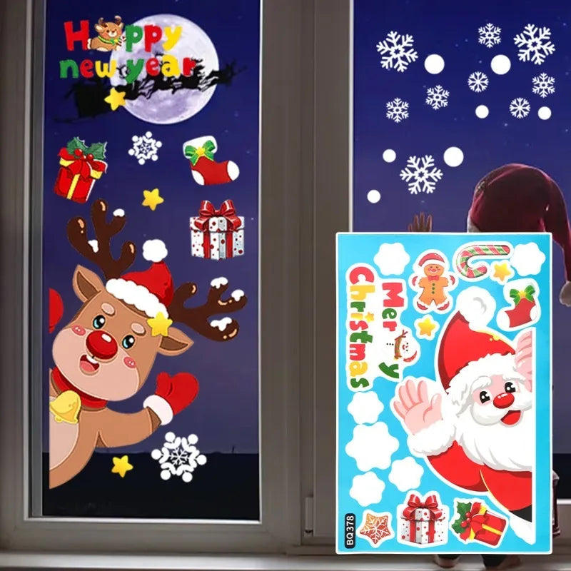 Christmas Window Decals – Static PVC Glass Stickers with Double-Sided Printing for Festive Home Décor & DIY Fun (2025 Edition)