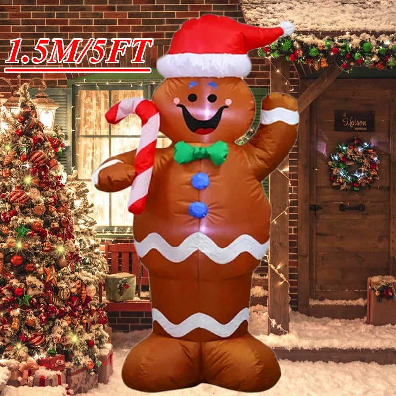 Christmas Inflatable Decoration with Built-In LED Lights – Polyester Ornament with UK Plug for Indoor & Outdoor Holiday Displays (2025 Edition)