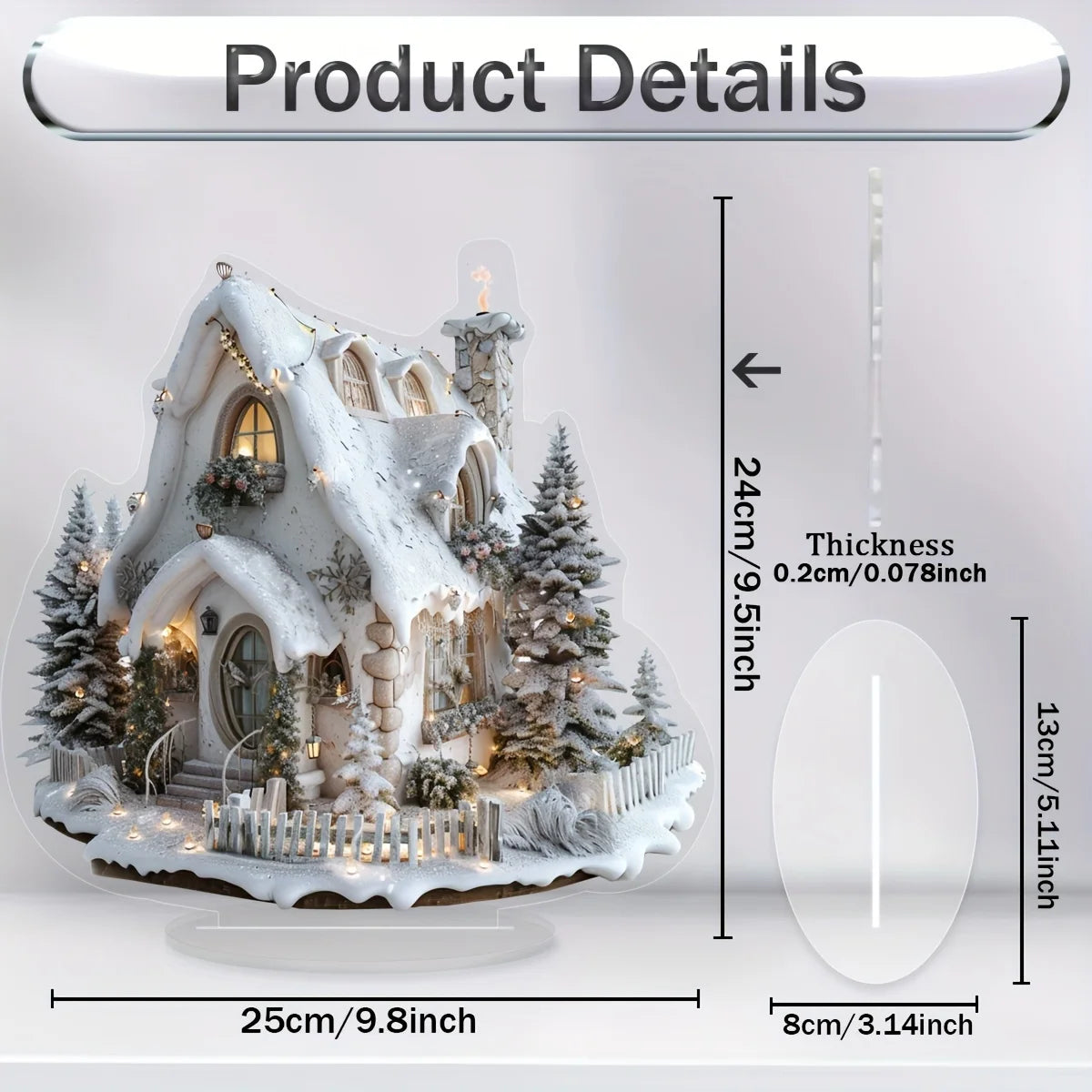 Bohemian Christmas Desktop Ornament – 2D Acrylic Festival Decoration for Bedroom & Seasonal Gifting (2025 Edition)