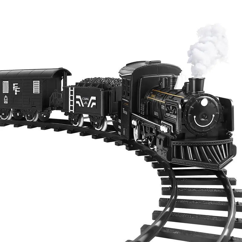 Electric Christmas Train Set – Steam Engine Toy with Sound, Lights & Railway Tracks for Kids’ Gifts & Tree Decorations (2025 Edition)