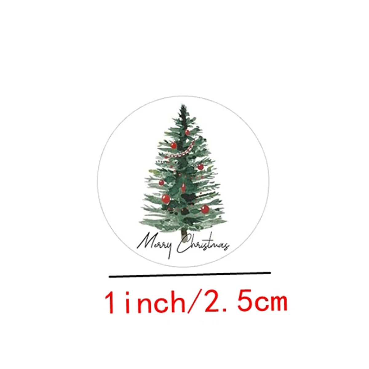 100–500 Christmas Stickers – Round Paper Labels (2.5cm) for Bedroom Décor, Gift Boxes & Festive Styling (2025 Edition)