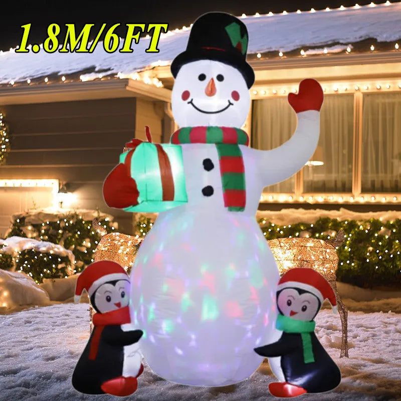 Christmas Inflatable Decoration with Built-In LED Lights – Polyester Ornament with UK Plug for Indoor & Outdoor Holiday Displays (2025 Edition)