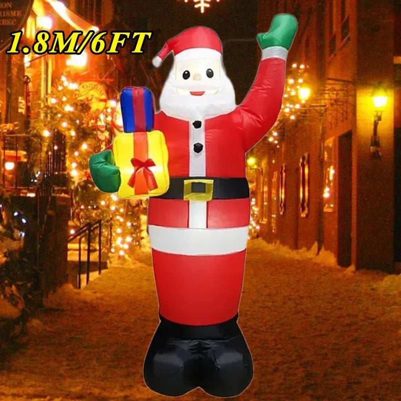 Christmas Inflatable Decoration with Built-In LED Lights – Polyester Ornament with UK Plug for Indoor & Outdoor Holiday Displays (2025 Edition)