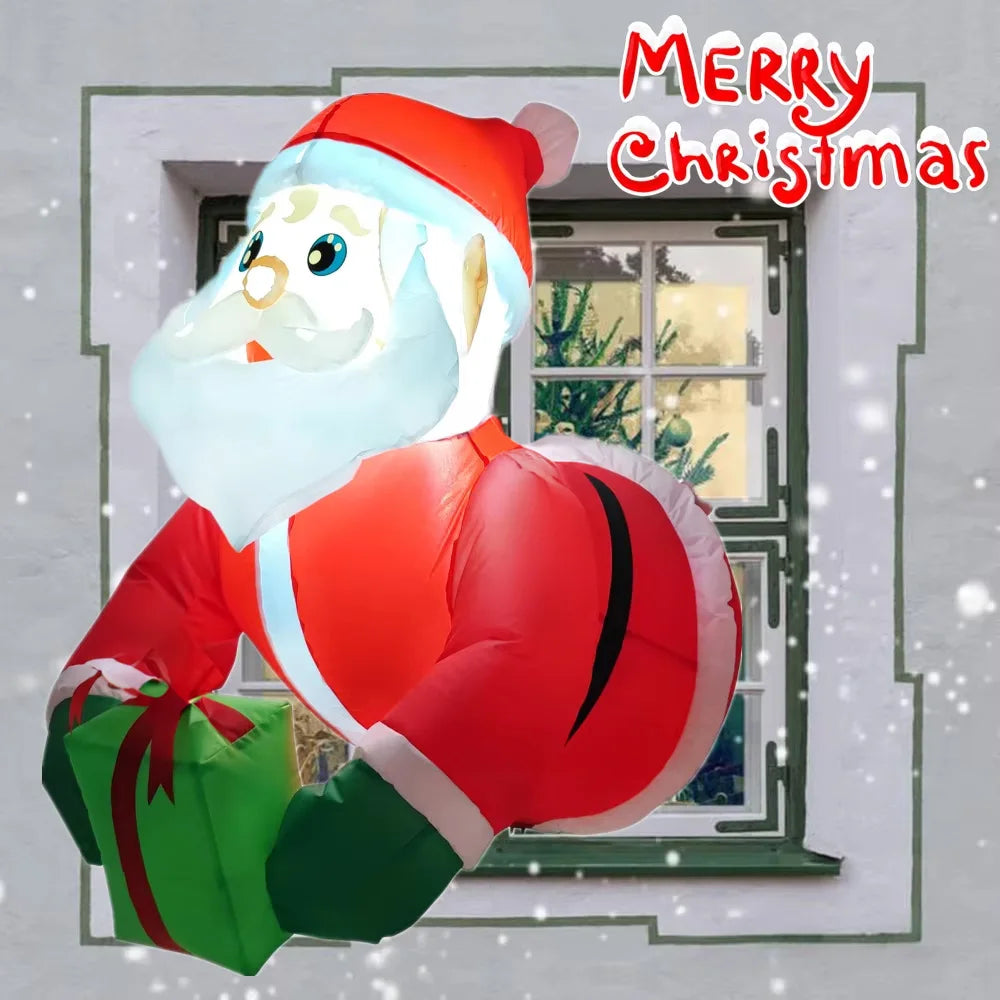 2025 LED Santa Inflatable – Climbing Christmas Decoration for Outdoor Festive Displays