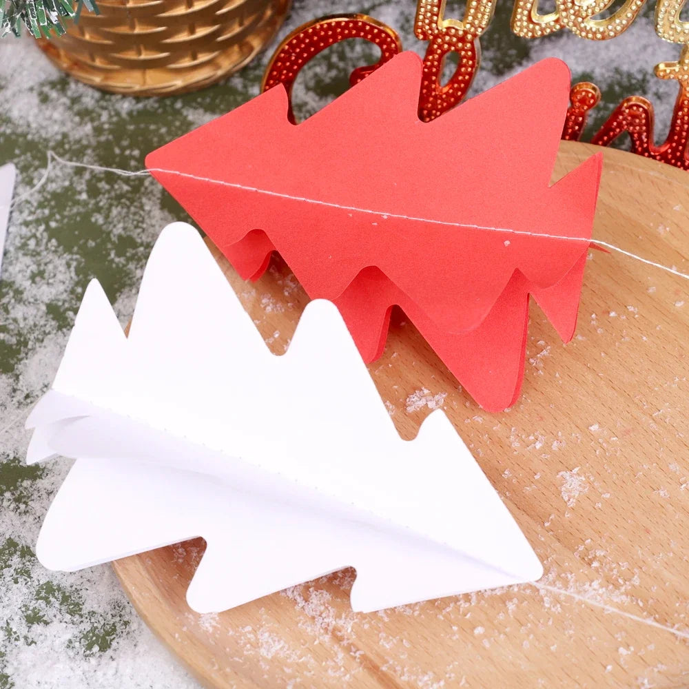 3D Christmas Tree Paper Garland – Eco-Friendly Hanging Decoration for Holiday Atmosphere & Indoor Styling (2025 Edition)
