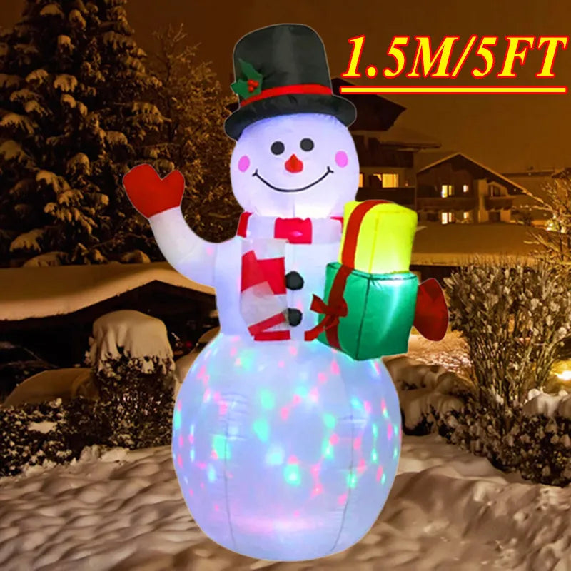 Christmas Inflatable Decoration with Built-In LED Lights – Polyester Ornament with UK Plug for Indoor & Outdoor Holiday Displays (2025 Edition)