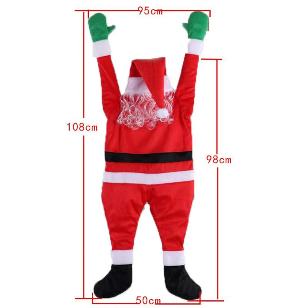 Climbing Santa Claus Decoration – Plush Window & Outdoor Display with Adhesive Tape for Creative Holiday Styling (2025 Edition)
