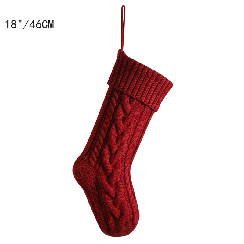 Large Cable Knit Christmas Stockings for Kids – Soft Holiday Decoration for Family Parties & Festive Gifting (2025 Edition)
