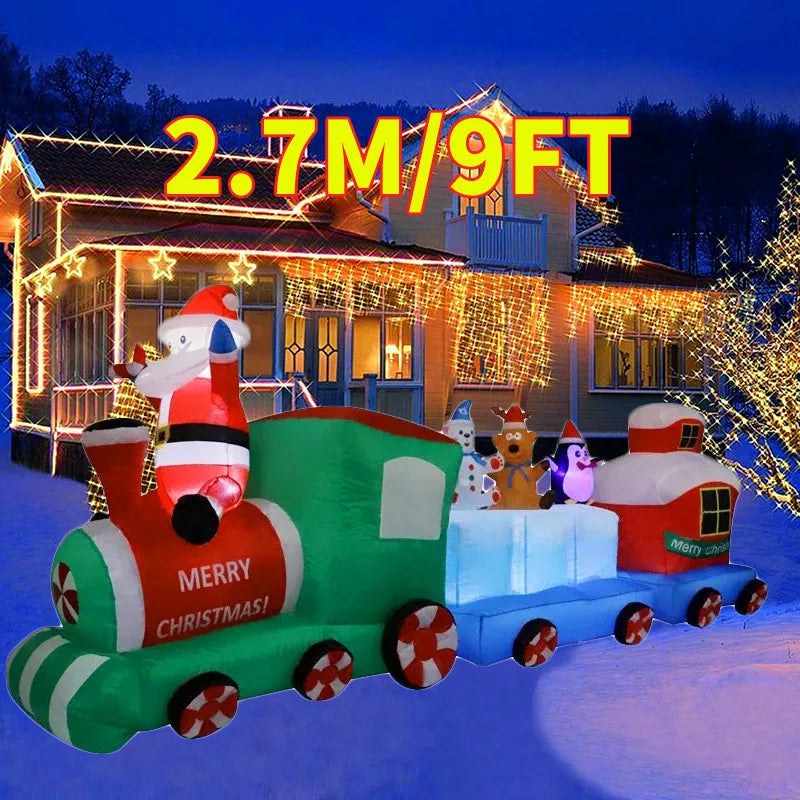 Christmas Inflatable Decoration with Built-In LED Lights – Polyester Ornament with UK Plug for Indoor & Outdoor Holiday Displays (2025 Edition)