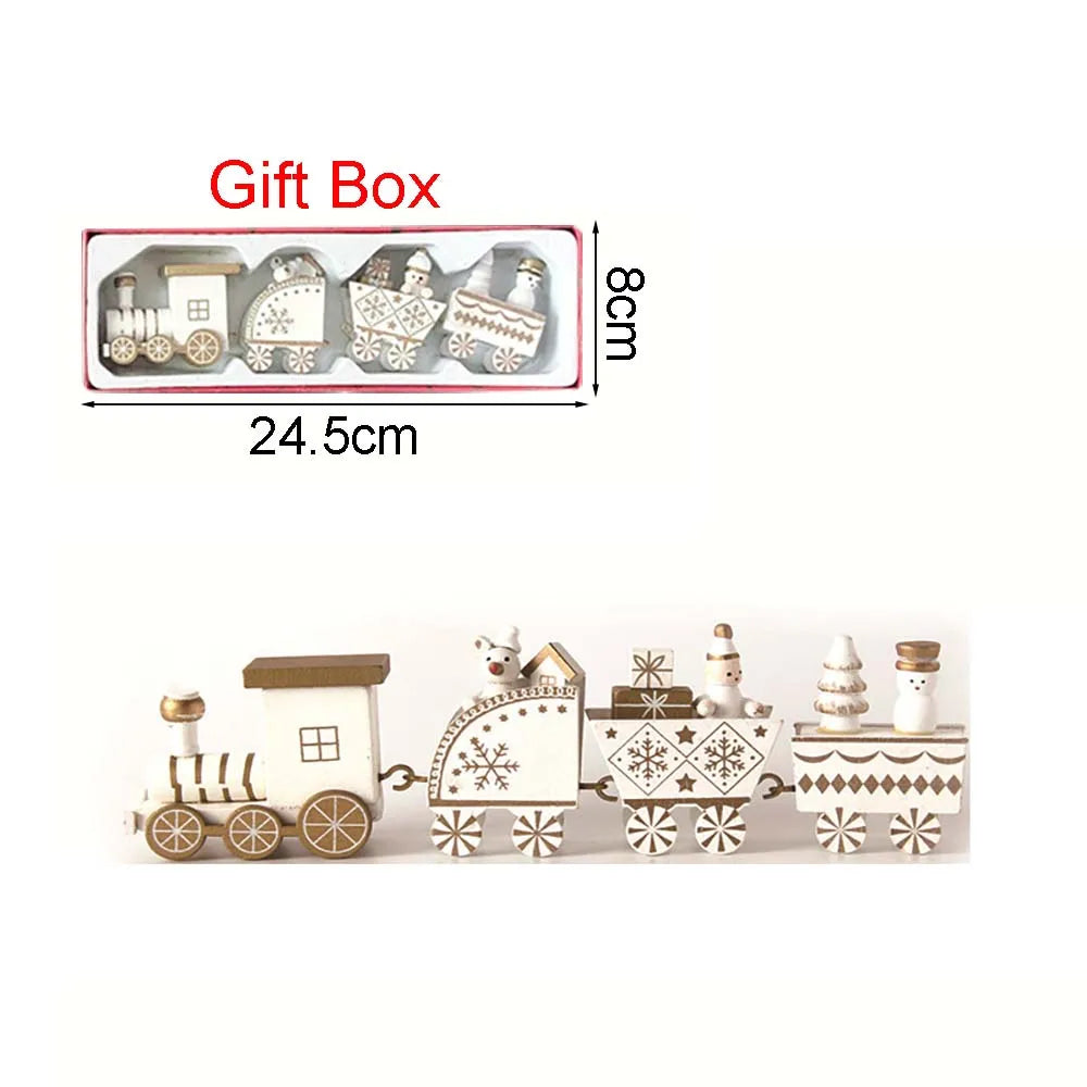 Christmas Wooden Train Ornament – Moving Train Decoration for Home, Noel & New Year 2025 Gifting