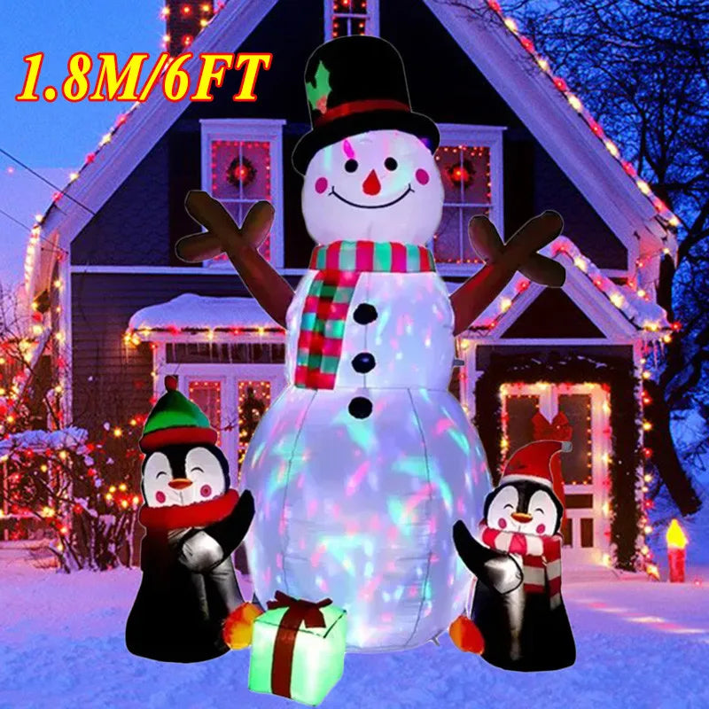 Christmas Inflatable Decoration with Built-In LED Lights – Polyester Ornament with UK Plug for Indoor & Outdoor Holiday Displays (2025 Edition)