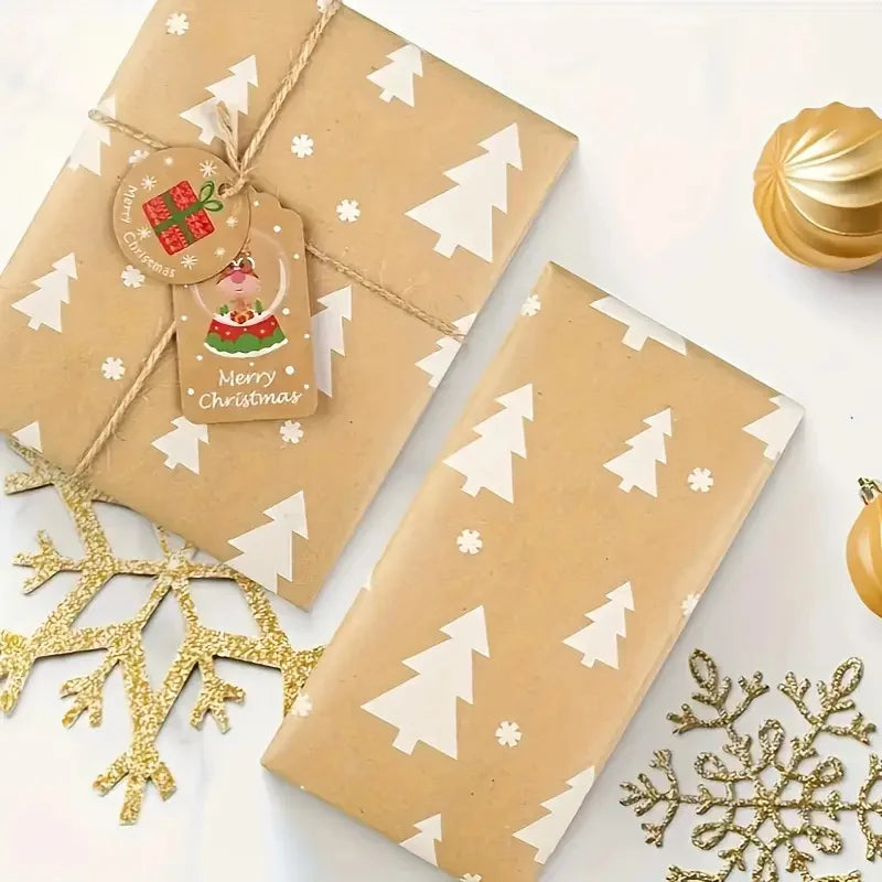 Christmas Gift Wrapping Paper Roll β Snowflake & Tree Pattern (16.9" Γ 590") Eco-Friendly Holiday Packaging for Presents (2025 Edition)