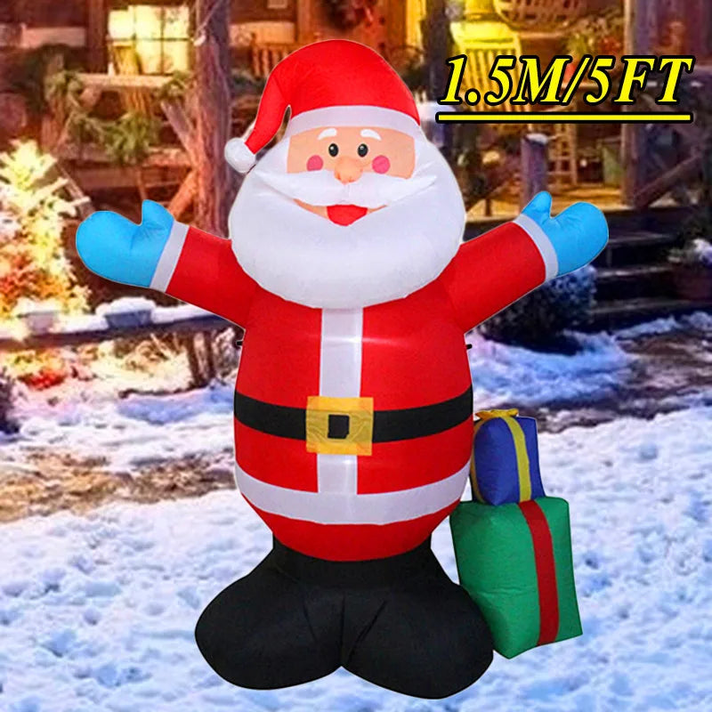 Christmas Inflatable Decoration with Built-In LED Lights – Polyester Ornament with UK Plug for Indoor & Outdoor Holiday Displays (2025 Edition)