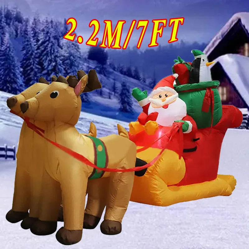 Christmas Inflatable Decoration with Built-In LED Lights – Polyester Ornament with UK Plug for Indoor & Outdoor Holiday Displays (2025 Edition)