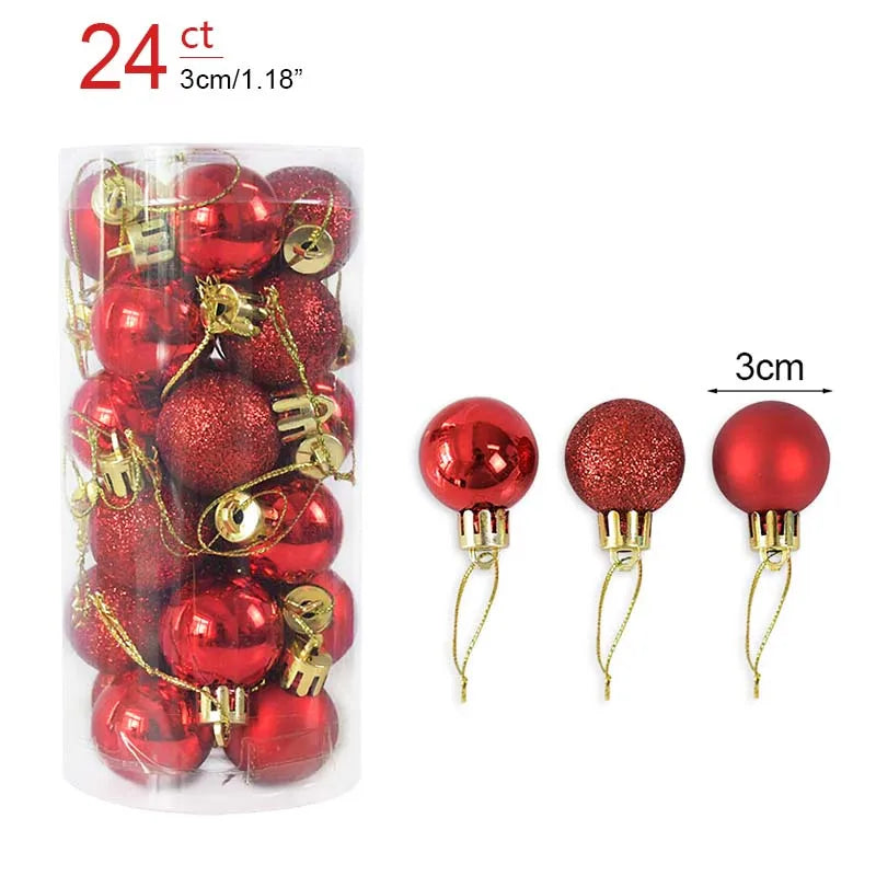 Christmas Ball Ornaments – 1 Box of Hanging Tree Pendants for Holiday Décor, Parties & Gifting (2025 Edition)