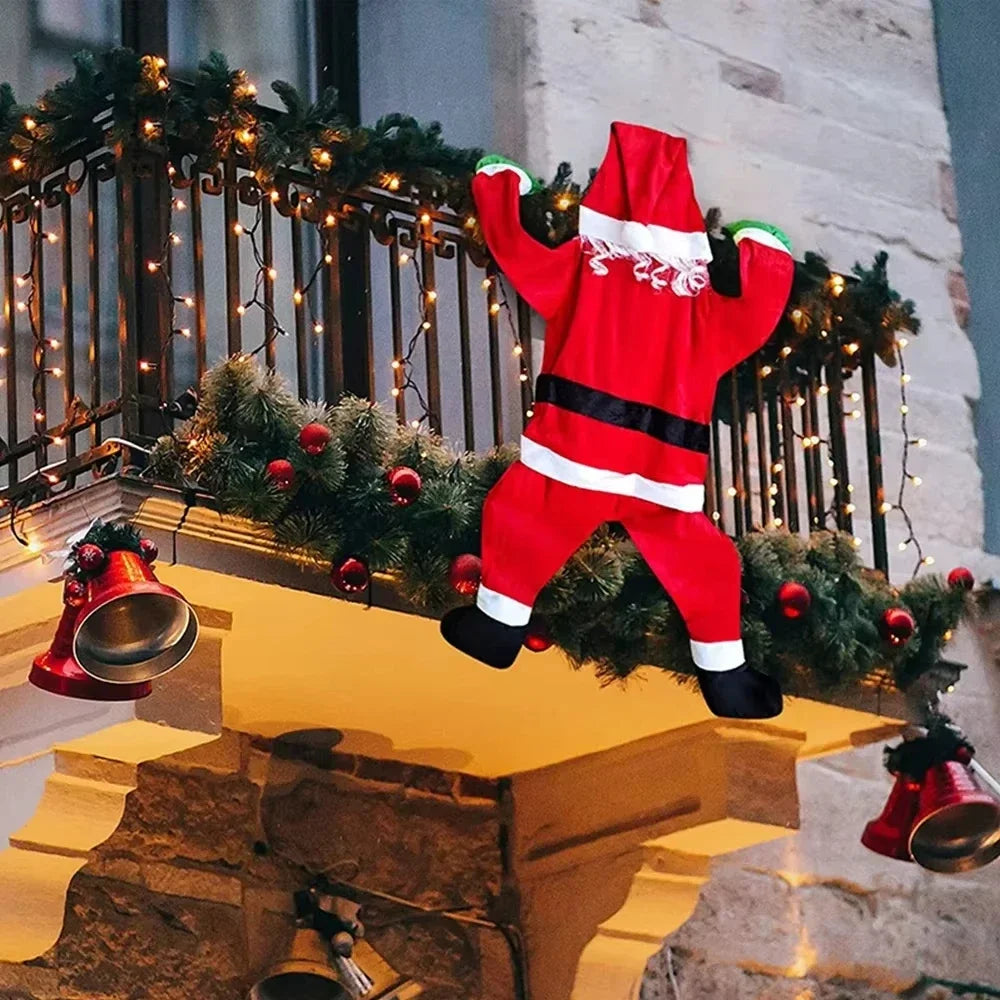Climbing Santa Claus Decoration – Plush Window & Outdoor Display with Adhesive Tape for Creative Holiday Styling (2025 Edition)
