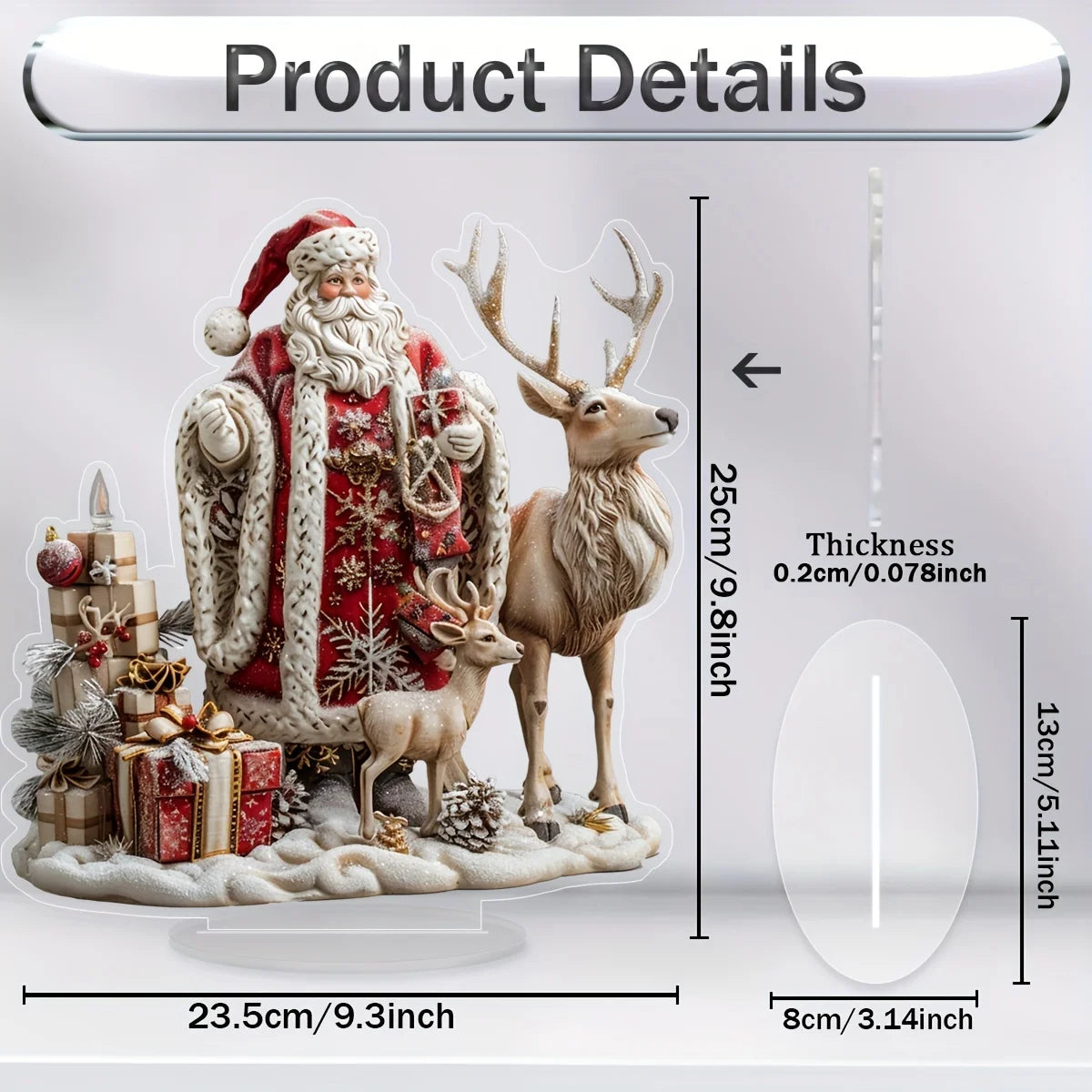Bohemian Christmas Desktop Ornament – 2D Acrylic Festival Decoration for Bedroom & Seasonal Gifting (2025 Edition)