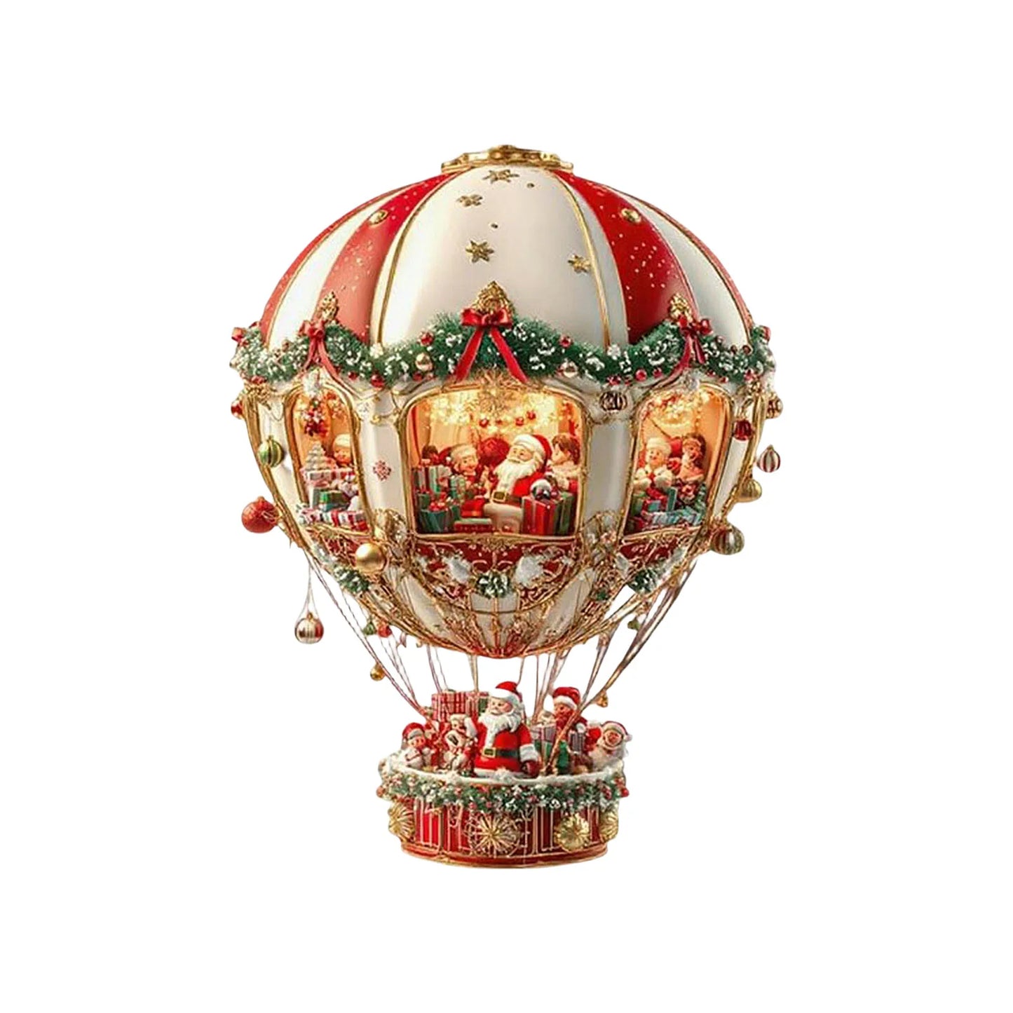 2D Acrylic Hot Air Balloon Christmas Window Pendant – Love Balloon Tree Decoration & Holiday Home Décor