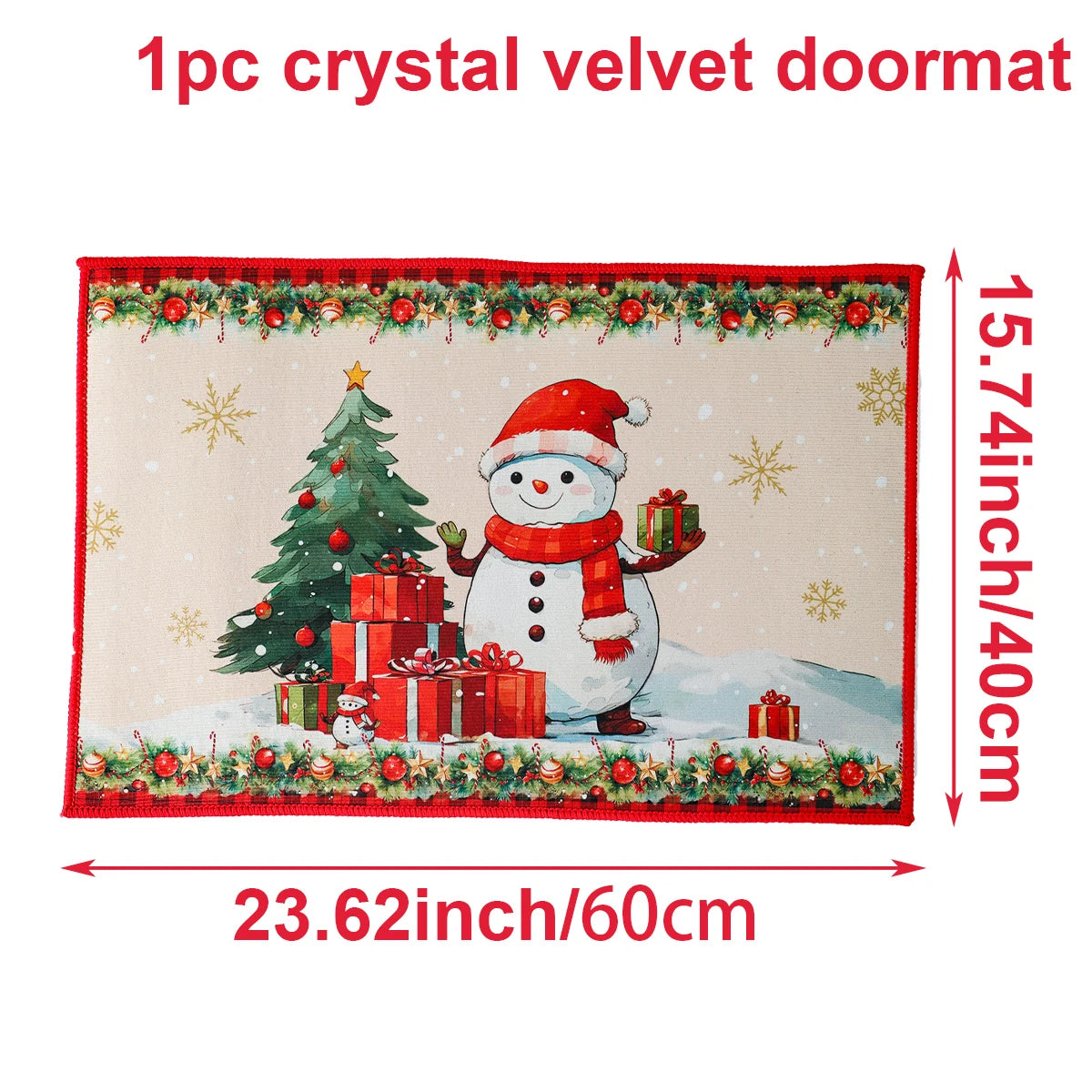 Santa Claus Christmas Door Mat – Outdoor Welcome Carpet for Home Entryway Décor (2025–2026 Edition)