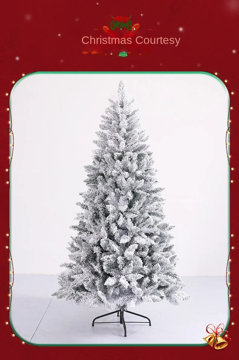 White Christmas Tree with Tree Skirt – 600-Tip Snowy PVC Decoration for Homes, Stores & Seasonal Gifting (2025 Edition)
