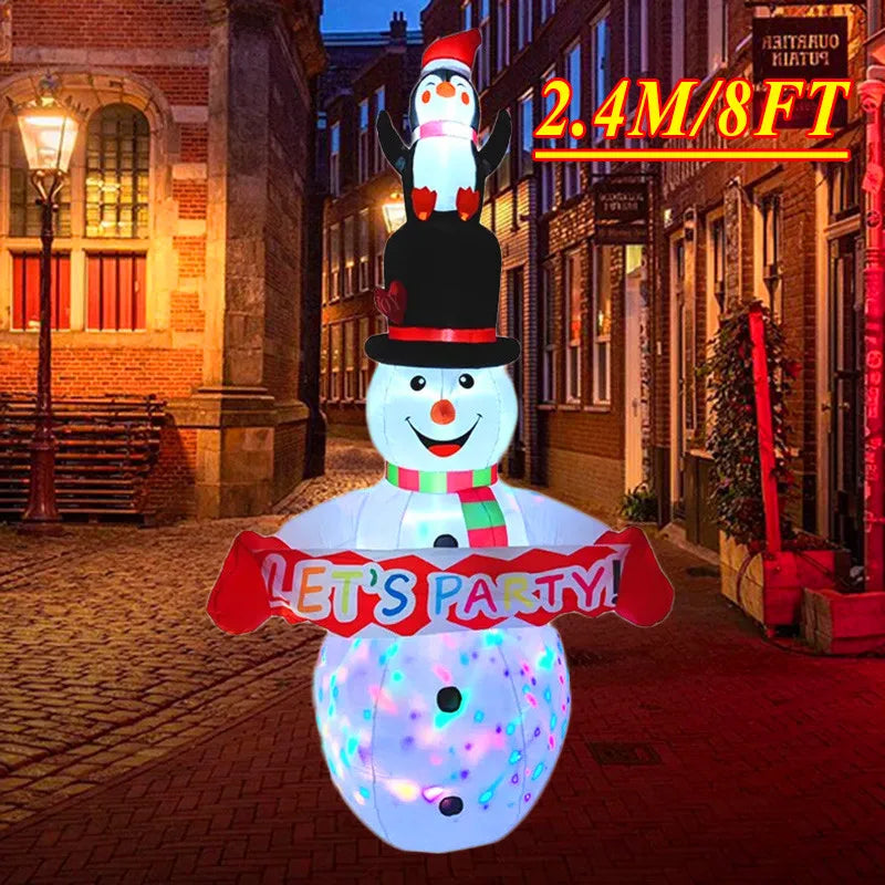 Christmas Inflatable Decoration with Built-In LED Lights – Polyester Ornament with UK Plug for Indoor & Outdoor Holiday Displays (2025 Edition)