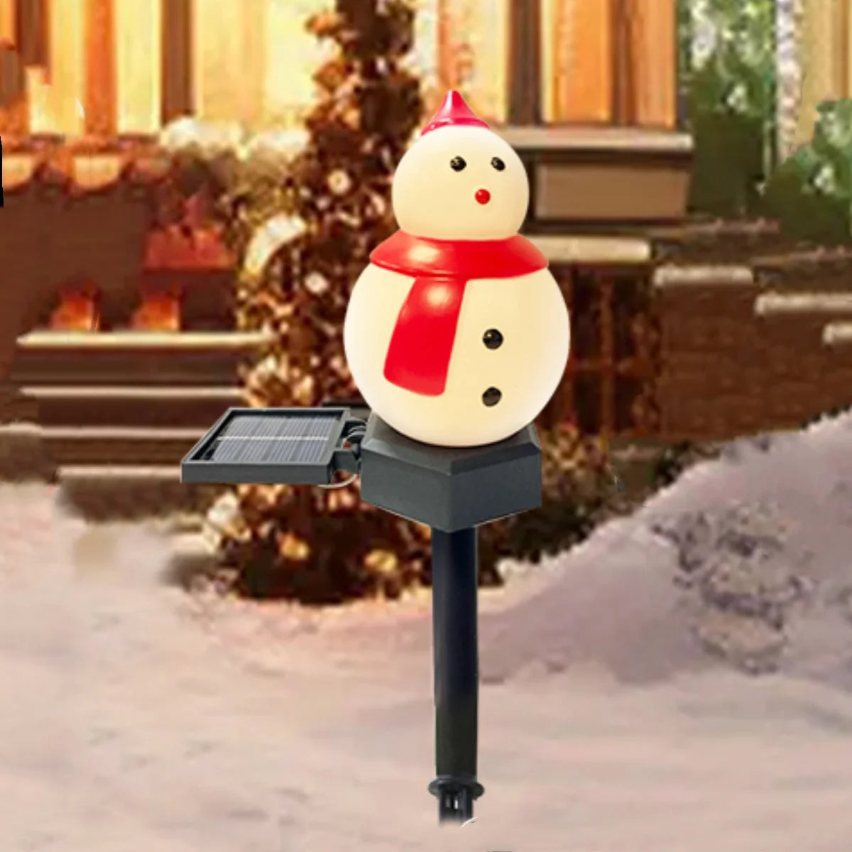Solar-Powered Santa & Snowman Garden Light – Waterproof Christmas Lawn Stake for Outdoor Décor (2025 Edition)