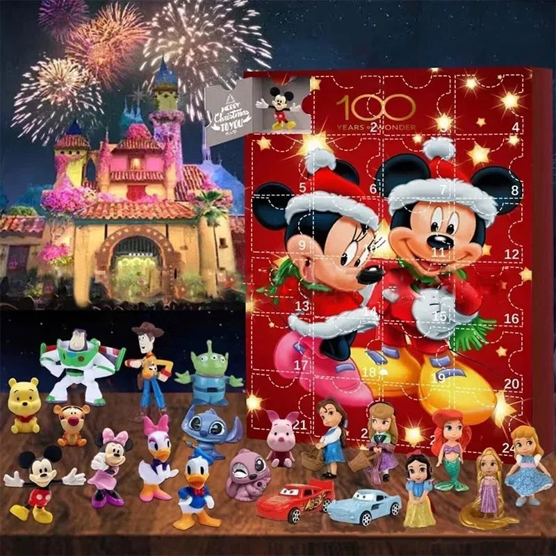 Cartoon Advent Calendar– 24-Day Countdown Resin Gift with Stitch & Santa Designs for Christmas & New Year (2025 Edition)