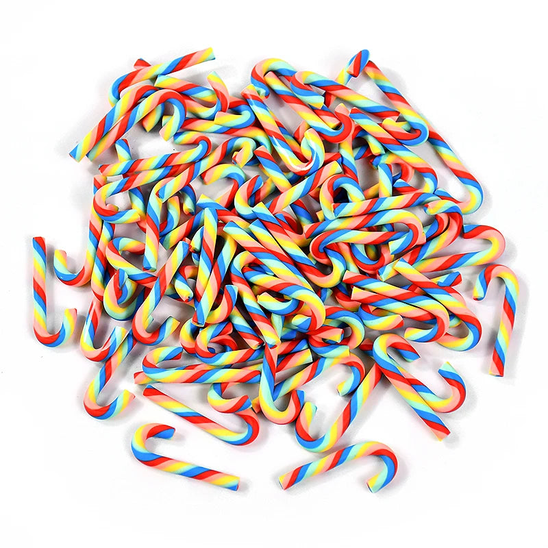 10/30/50 Mini Candy Cane Ornaments – Red & White Resin Pendants for Christmas Crafts, Tree Décor & Holiday Styling (2025 Edition)