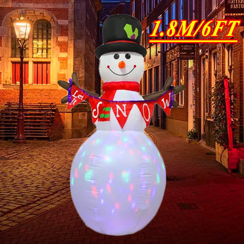 Christmas Inflatable Decoration with Built-In LED Lights – Polyester Ornament with UK Plug for Indoor & Outdoor Holiday Displays (2025 Edition)