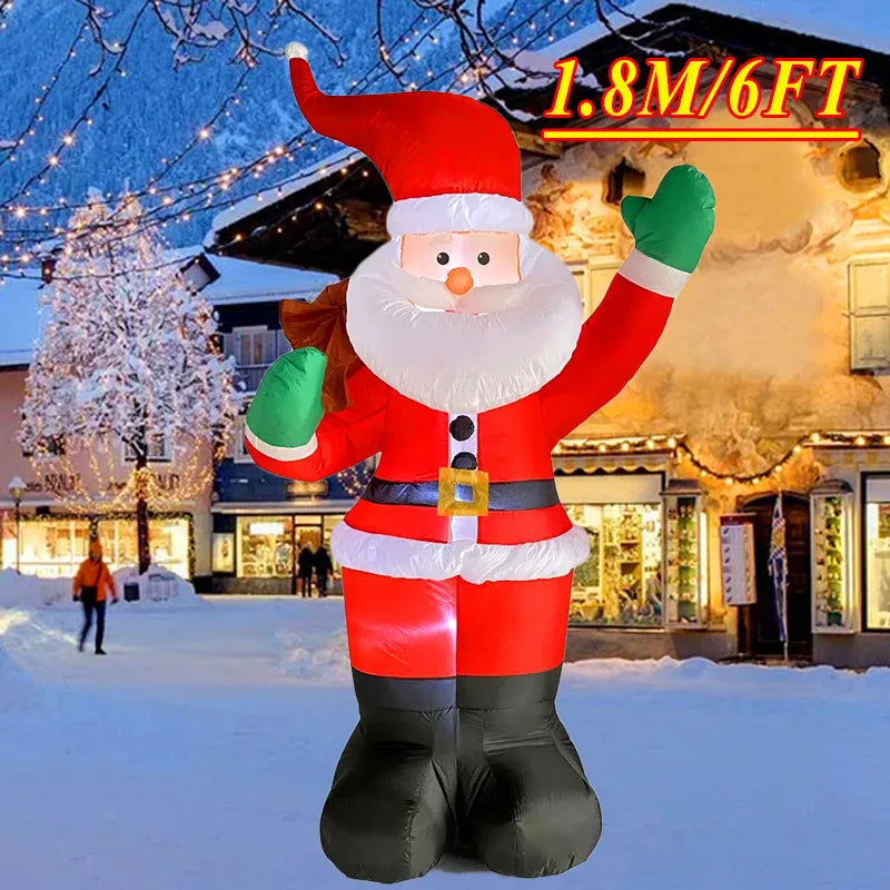 Christmas Inflatable Decoration with Built-In LED Lights – Polyester Ornament with UK Plug for Indoor & Outdoor Holiday Displays (2025 Edition)