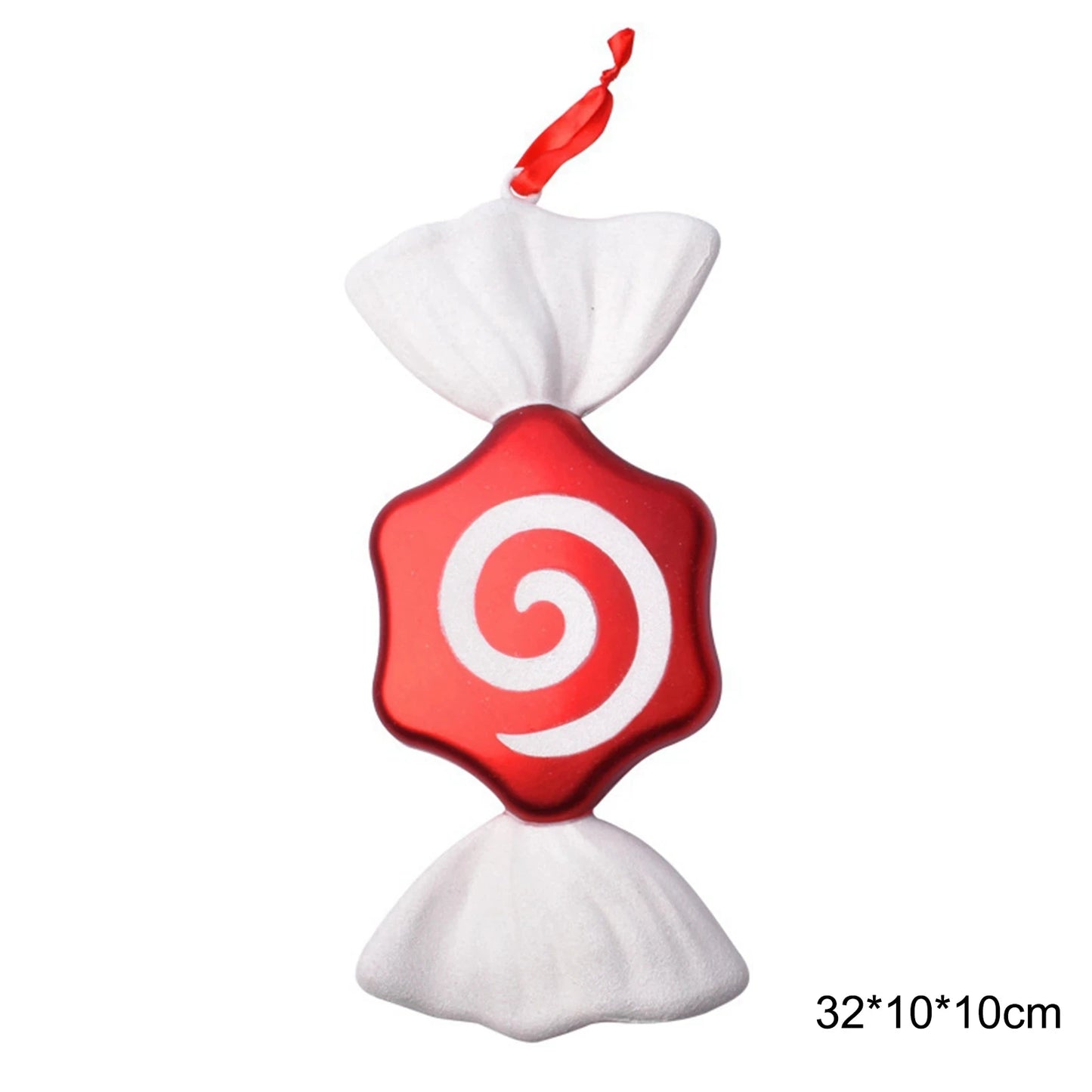 1 or 4-Piece Large Red Candy Cane Christmas Ball Ornaments – Hanging Tree Pendants for Holiday Décor & Gifting (2025 Edition)