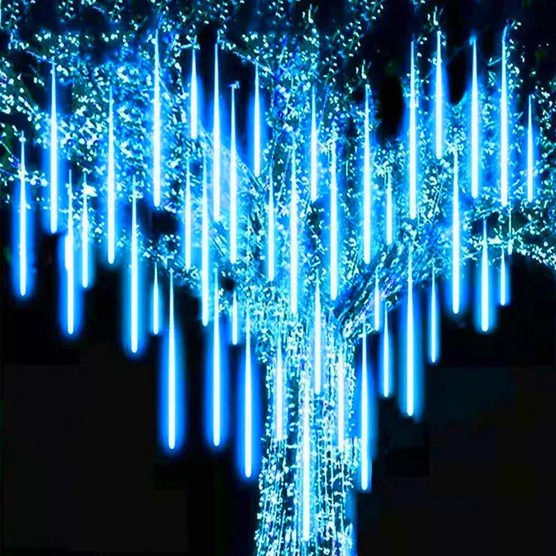 Solar Meteor Shower Light String – Waterproof LED Tubes in RGB & Warm Colours for Garden, Street & Holiday Décor (2025 Edition)