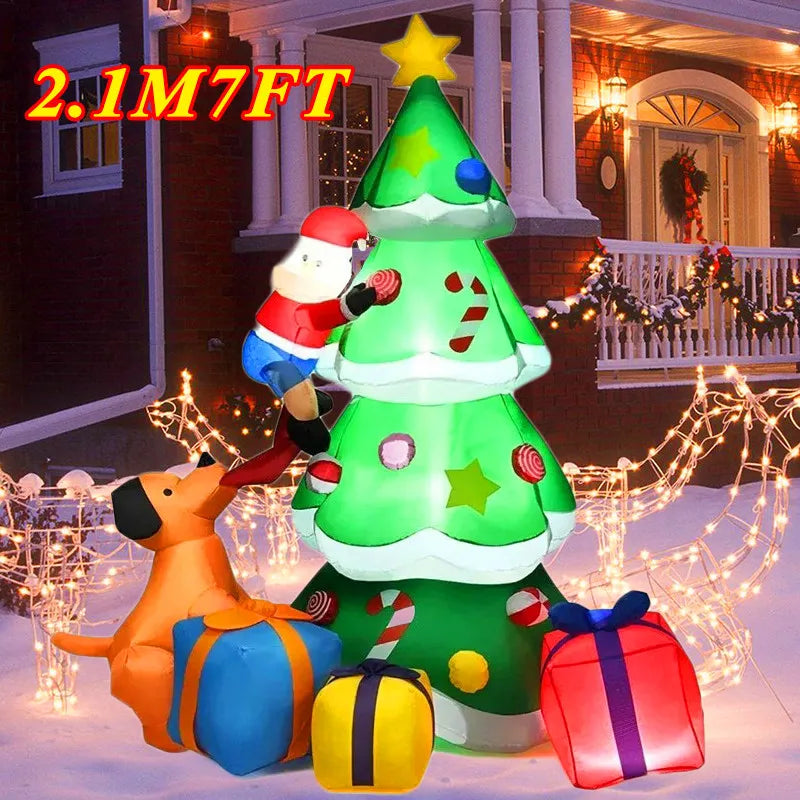Christmas Inflatable Decoration with Built-In LED Lights – Polyester Ornament with UK Plug for Indoor & Outdoor Holiday Displays (2025 Edition)