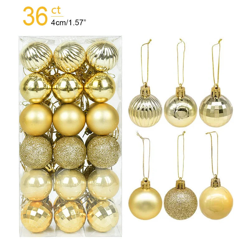 Christmas Ball Ornaments – 1 Box of Hanging Tree Pendants for Holiday Décor, Parties & Gifting (2025 Edition)
