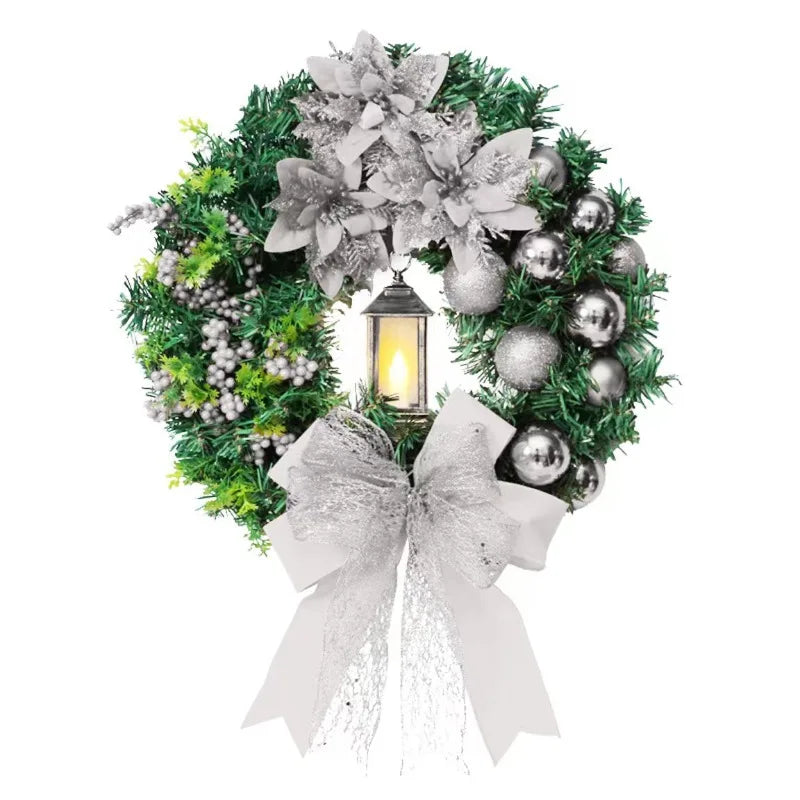 Red & Gold Christmas Wreath – 30–45cm Garland for Front Door, Window & Wall Décor (2025 Edition)