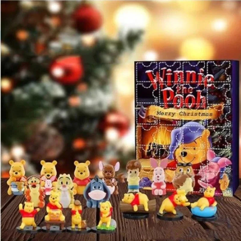 Cartoon Advent Calendar– 24-Day Countdown Resin Gift with Stitch & Santa Designs for Christmas & New Year (2025 Edition)
